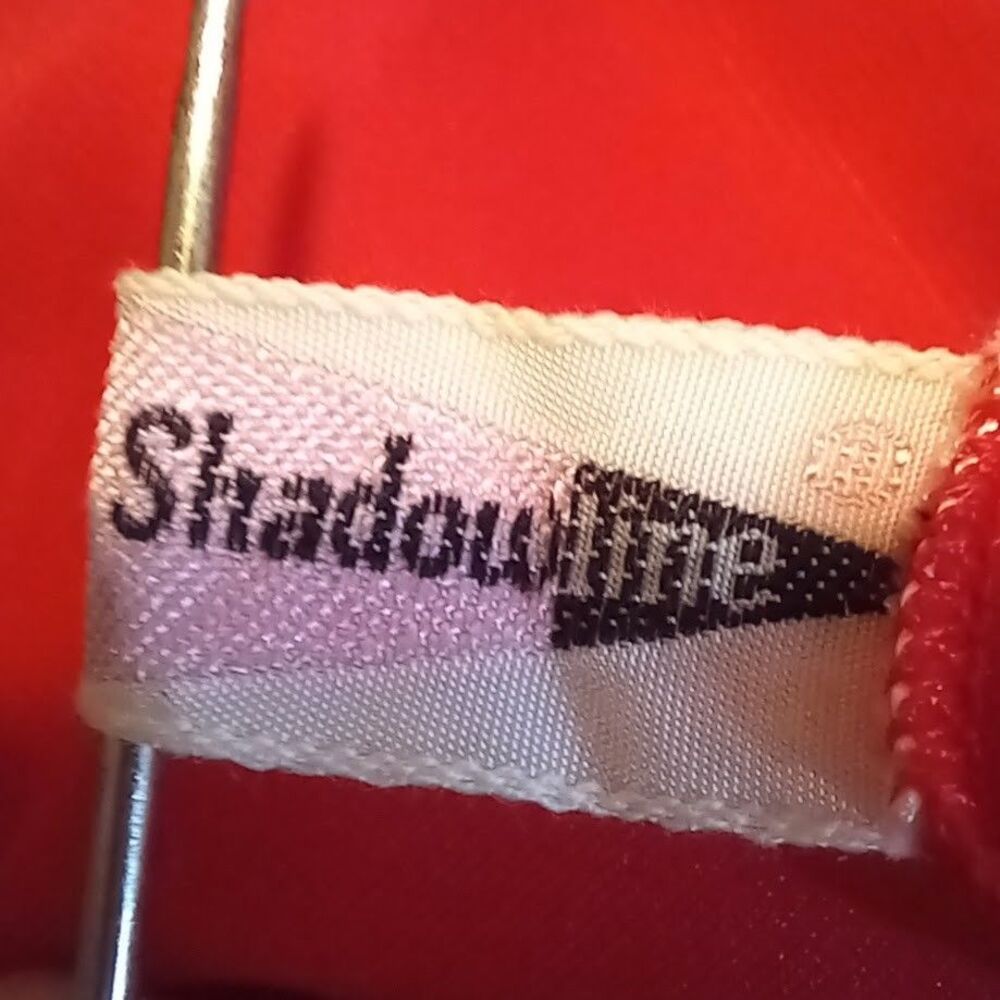 Vintage Shadowline Robe & Pant Set-Small/34-1950s-Button Front-Pockets-Red - Picture 10 of 11